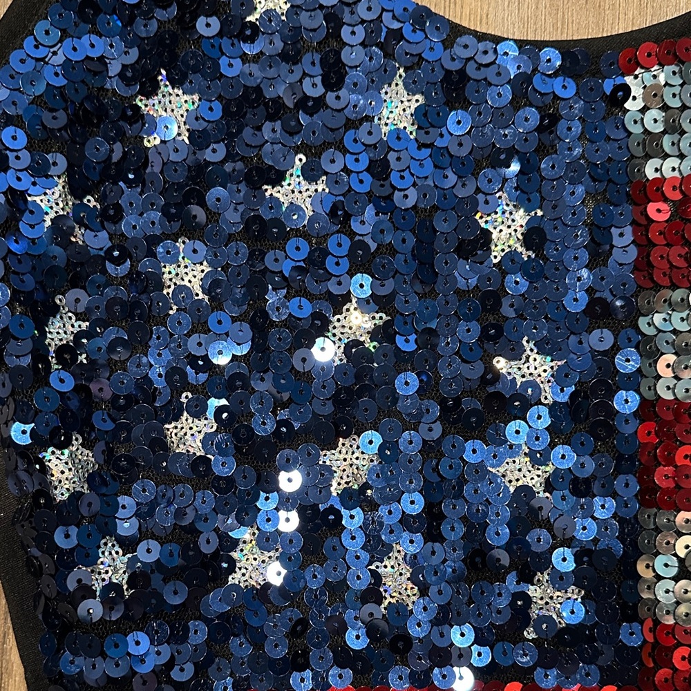 Sequin American Flag Tank Top - Picture 2 of 5